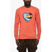 Tricouri Long Sleeve Crew-Neck T-Shirt With Heart Print Barbati