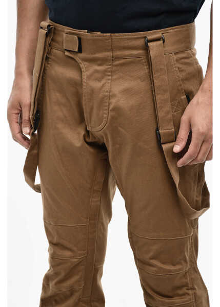 Pantaloni casual DSQUARED2 Cargo Pants With Suspenders Brown Barbati (BM 18024859) 3