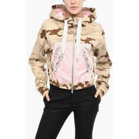 Jachete DSQUARED2 Camouflage Lightweight Jacket With Hodd And Jewels