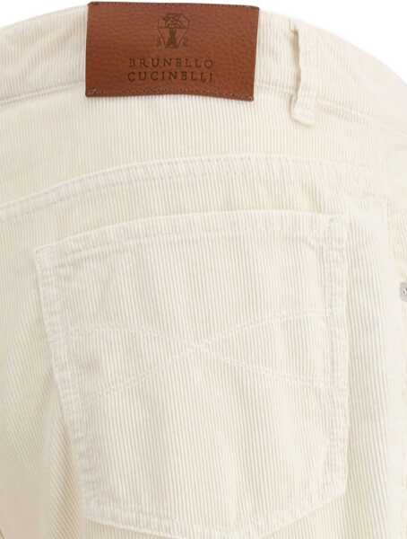Pantaloni casual Brunello Cucinelli Corduroy Pants OFF WHITE Barbati (BM 18025042) 3