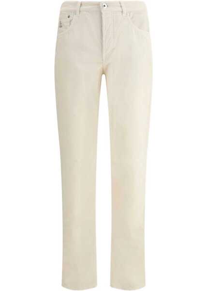 Pantaloni casual Brunello Cucinelli Corduroy Pants OFF WHITE Barbati (BM 18025042) 1