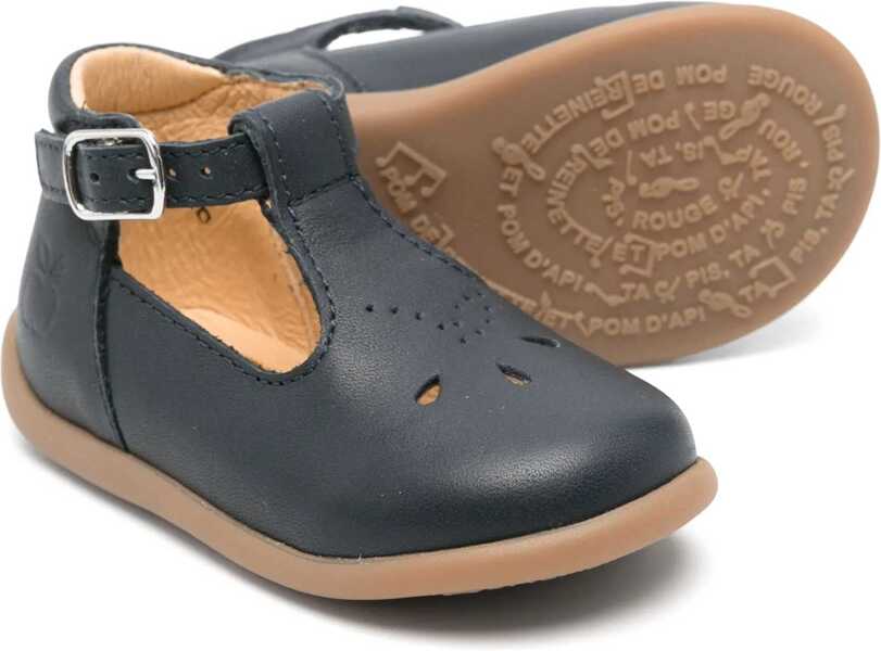 Sandale fara toc POM DAPI Stand-Up Sandals Salome Nappa BLUE Fete (BM 18025102) 2