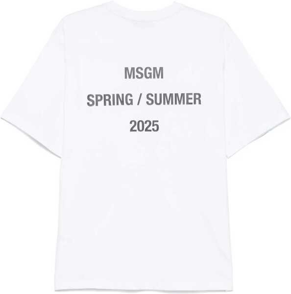 Tricouri MSGM T-Shirt With Print WHITE Femei (BM 18025165) 2