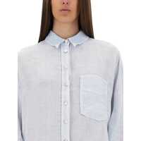 Imbracaminte 120% LINO Dama - Rochii casual 120 LINO Chemisier Dress BABY BLUE Femei (BM 18025171) - B-mall.ro