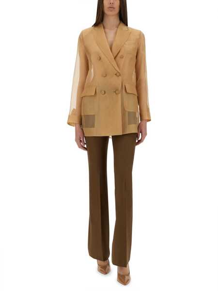 Pantaloni casual PT TORINO Pants Elsa BROWN Femei (BM 18025177) 2