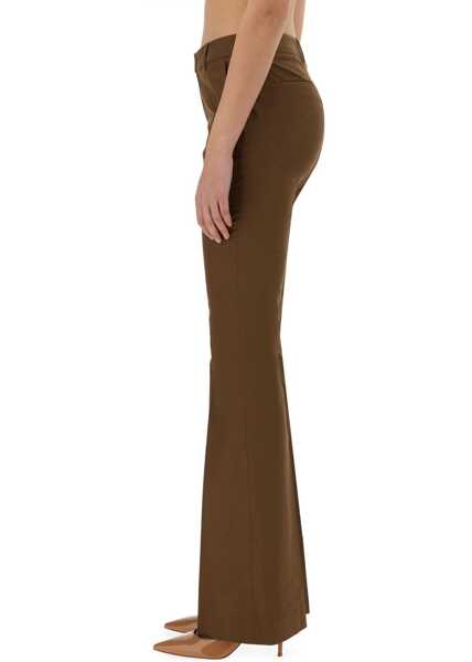 Pantaloni casual PT TORINO Pants Elsa BROWN Femei (BM 18025177) 4