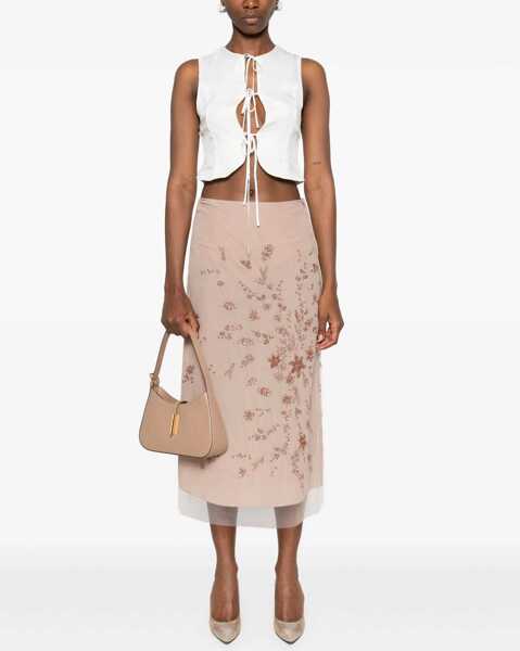 Fuste casual Fendi Tulle Skirt With Embroidery NUDE Femei (BM 18025189) 2