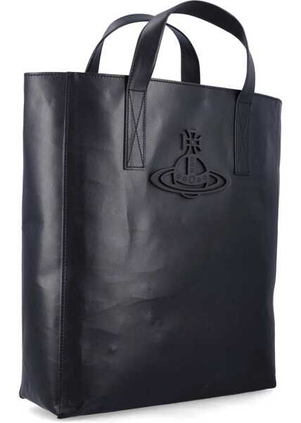 Genti de mana Vivienne Westwood Medium Sarah Tote Bag BLACK Femei (BM 18025231) 4