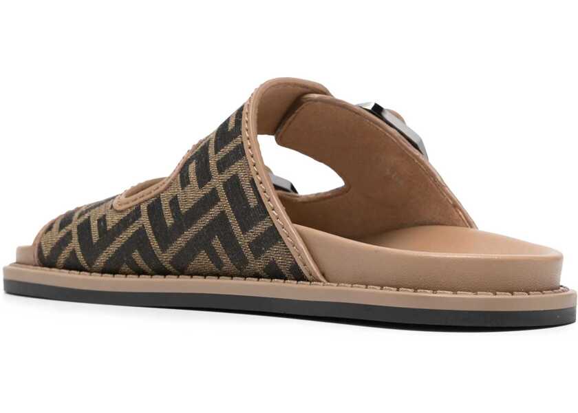 Sandale Fendi FF Sandals TABACCO NEROSAND Barbati (BM 18025414) 3