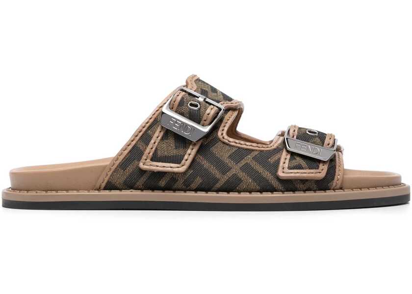 Sandale Fendi FF Sandals TABACCO NEROSAND Barbati (BM 18025414) 1