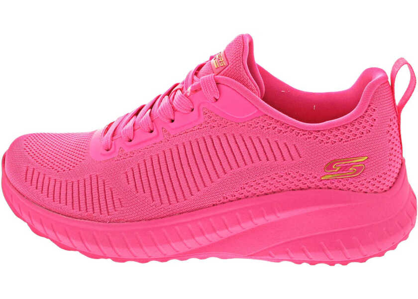 Sneakers SKECHERS Bobs Squad Chaos-Cool Rythms Neon Coral Pink/Red Femei (BM 18025777) 3