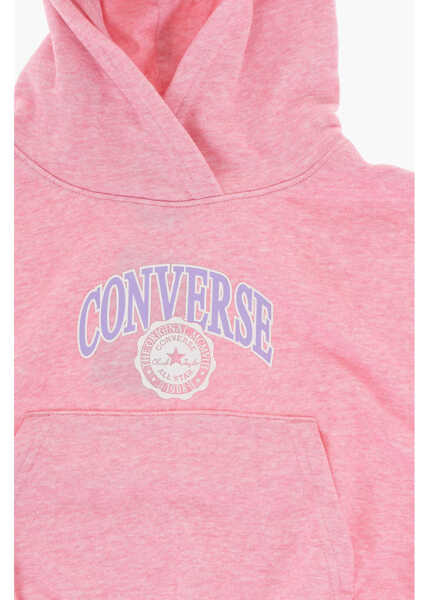 Bluze de trening Converse All Star Chuck Taylor Brushed Cotton Hoodie With Printed Log Pink Baieti (BM 18025951) 2