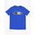 Nike Air Jordan Solid Color Crew-Neck T-Shirt With Printed Logo Blue
