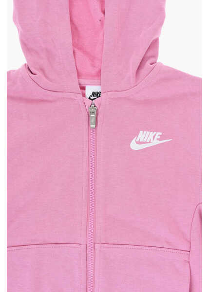 Pantaloni de trening Nike Solid Color Joggers And Full Zip Sweatshirt Set With Contras Pink Baieti (BM 18025963) 3
