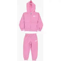 Pantaloni de trening Solid Color Joggers And Full Zip Sweatshirt Set With Contras Baieti