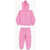 Nike Solid Color Joggers And Full Zip Sweatshirt Set With Contras Pink