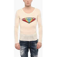 Tricouri Slim Fit Crew-Neck T-Shirt With Frontal Print Barbati