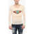 DSQUARED2 Slim Fit Crew-Neck T-Shirt With Frontal Print Beige