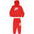 Nike Solid Color Hoodie And Joggers Set With Printed Logo Red