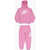 Nike Solid Color Hoodie And Joggers Set With Printed Logo Pink