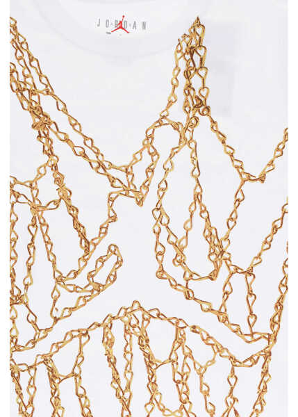 Tricouri Nike Air Jordan Printed Chain Jumpman Crew-Neck T-Shirt White Baieti (BM 18026011) 2