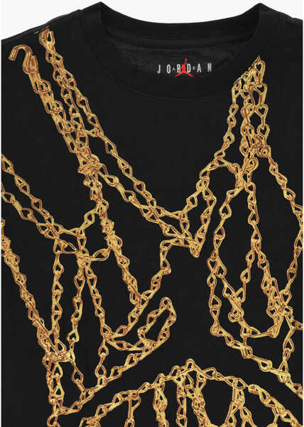 Tricouri Nike Air Jordan Printed Chain Jumpman Crew-Neck T-Shirt Black Baieti (BM 18026014) 2