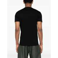 Tricouri DSQUARED2 pentru Barbati - Tricouri DSQUARED2 Cotton Crew-Neck T-Shirt With Frontal Maxi Print Black Barbati (BM 18026032) - B-mall.ro