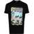 DSQUARED2 Cotton Crew-Neck T-Shirt With Frontal Maxi Print Black