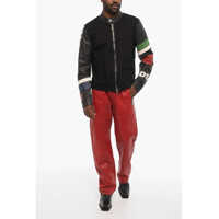 Jachete DSQUARED2 pentru Barbati - Jachete DSQUARED2 Denim Jacket With Faux Leather Sleeve Multicolor Barbati (BM 18026044) - B-mall.ro