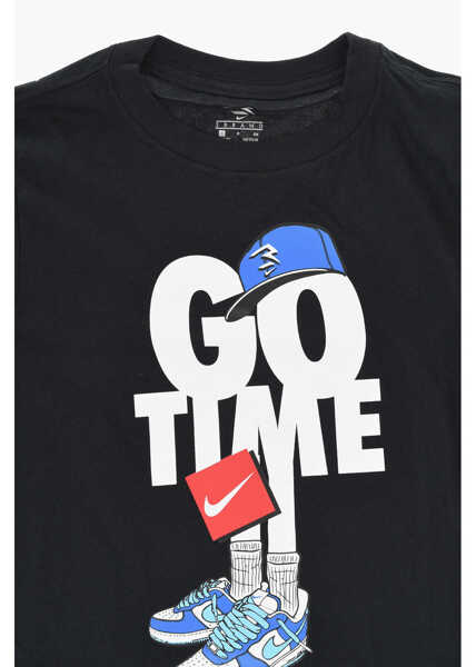 Tricouri Nike 3 Brand Frontal Printed Go Time Capmando Crew-Neck T-Shirt Black Baieti (BM 18026194) 2