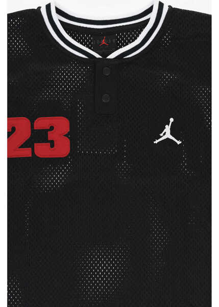 Tricouri Nike Air Jordan Perforated 23 Crew-Neck T-Shirt With 2-Buttons Black Baieti (BM 18026212) 3