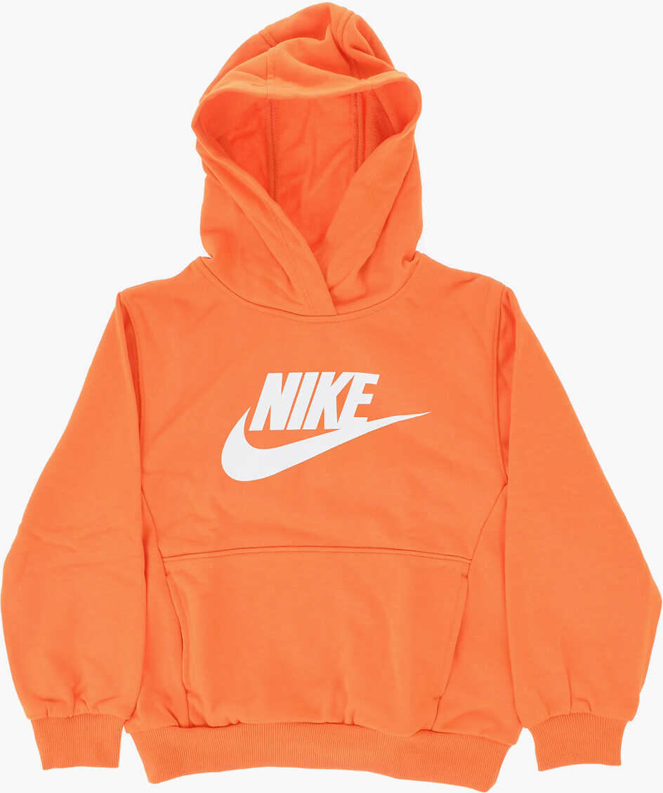 Bluze de trening Nike Solid Color Hoodie And Joggers Set With Printed Logo Orange Baieti (BM 18026218) 2