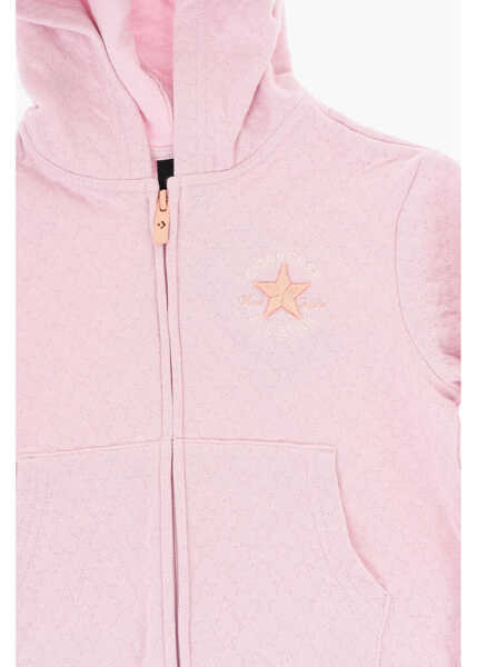 Hanorace Converse All Star Chuck Taylor Solid Color Pointelle Sweatshirt With Pink Baieti (BM 18026230) 2