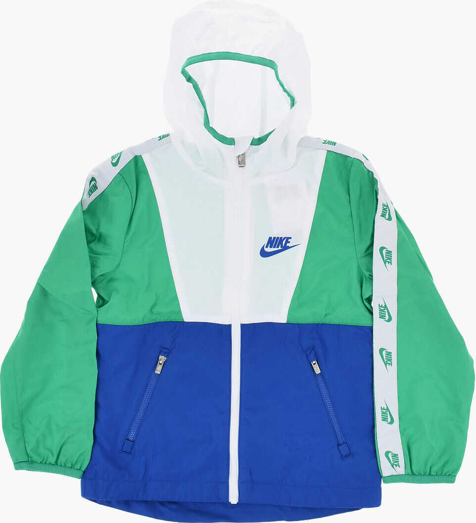 Jachete Nike Rip Stop Check Color Block Windbreaker With Hood White Baieti (BM 18026245) 1