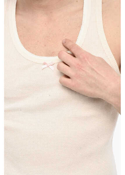 Lenjerie intima DSQUARED2 Cotton Underwear Tank Top With Bow Beige Barbati (BM 18026260) 3