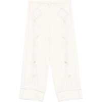 Pantaloni casual Embroidered linen Pants Femei