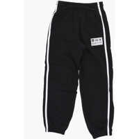 Pantaloni de trening Solid Color Retro Remix Joggers With Contrasting Side Bands Baieti