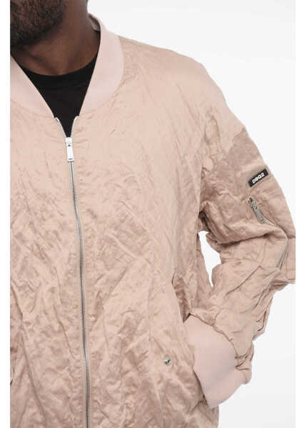 Bomber jacket DSQUARED2 Crumpled Effect Cotton Jacket Pink Barbati (BM 18026542) 3