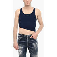 Tricouri Asymmetrical Cut Knitted Cropped Top Barbati