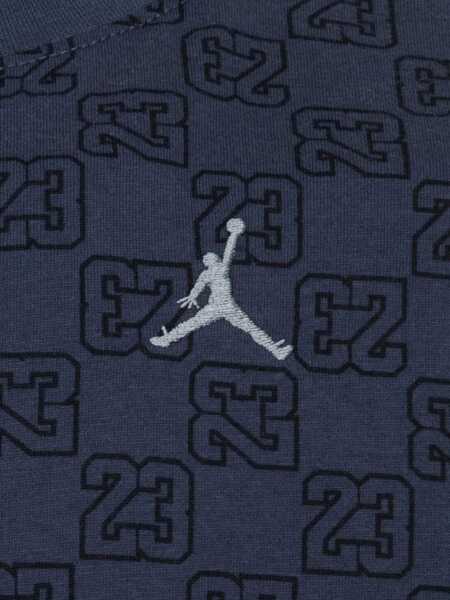 Tricouri Nike Air Jordan Crew-Neck T-Shirt With All-Over Logo Blue Baieti (BM 18026575) 3
