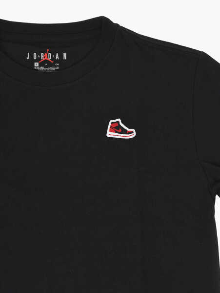 Tricouri Nike Air Jordan Solid Color Crew-Neck T-Shirt With Patch Embroide Black Baieti (BM 18026578) 2