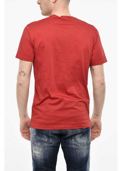 Tricouri DSQUARED2 Cotton Crew-Neck T-Shirt With Print Red Barbati (BM 18026584) 2