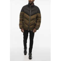 Jachete DSQUARED2 pentru Barbati - Jachete DSQUARED2 Two-Tone Quilted Jacket With Logo Buttons Brown Barbati (BM 18026617) - B-mall.ro