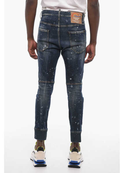 Blugi drepti DSQUARED2 Regular-Fit Acid-Wash Jeans Blue Barbati (BM 18026629) 2