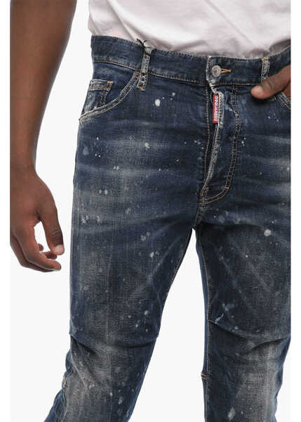 Blugi drepti DSQUARED2 Regular-Fit Acid-Wash Jeans Blue Barbati (BM 18026629) 3