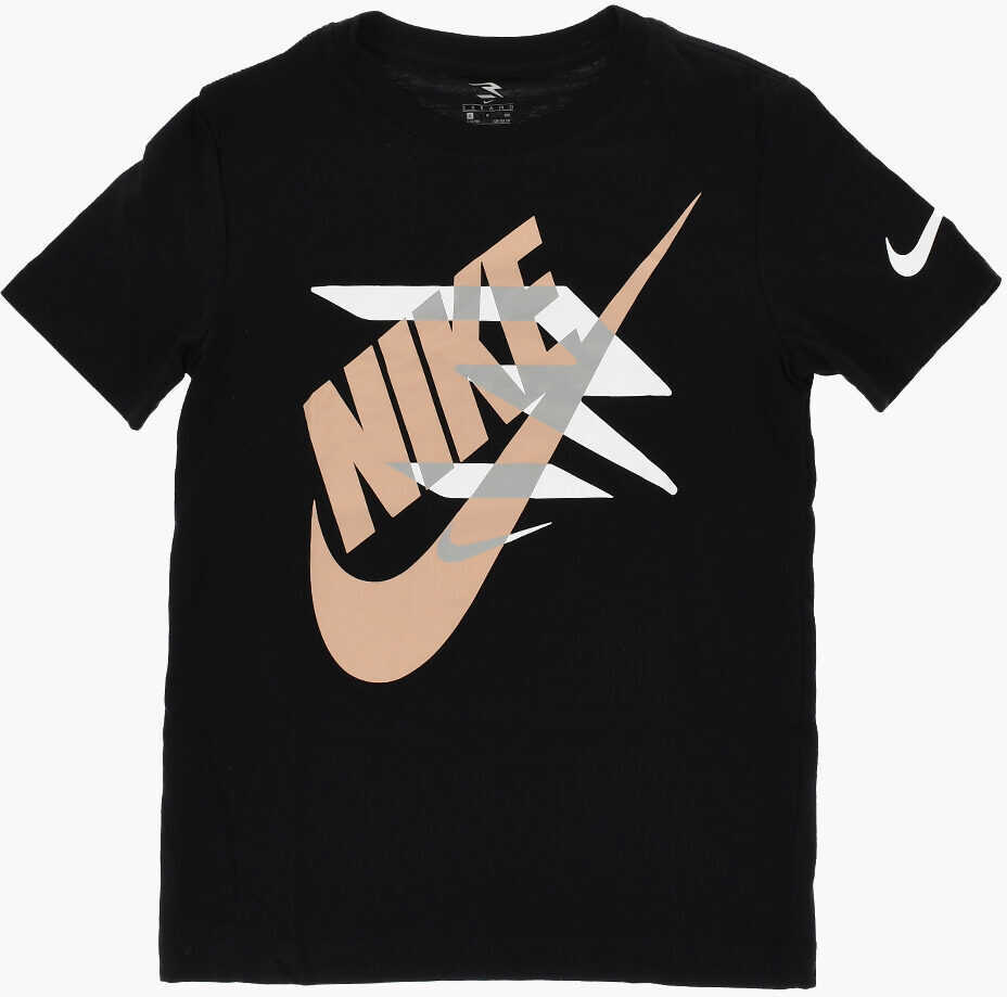 Tricouri Nike 3 Brand Crew-Neck T-Shirt And Shorts Set With Printed Logo Beige Baieti (BM 18026719) 2