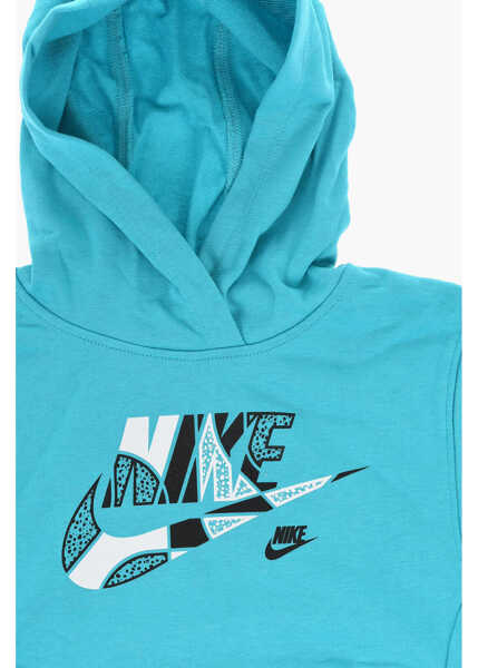 Bluze de trening Nike Two-Tone Brushed Cotton Blend Hoodie And Joggers Set Blue Baieti (BM 18026731) 3