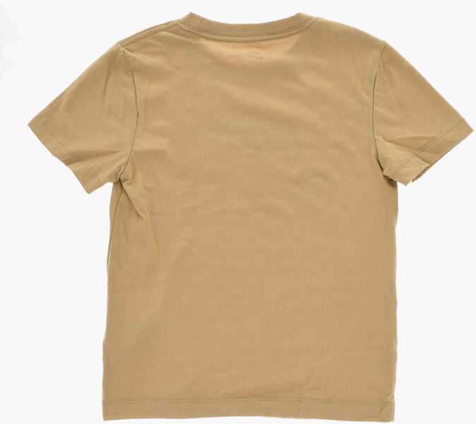 Tricouri Nike Solid Color T-Shirt And Shorts Set With Printed Logo Beige Baieti (BM 18026740) 4