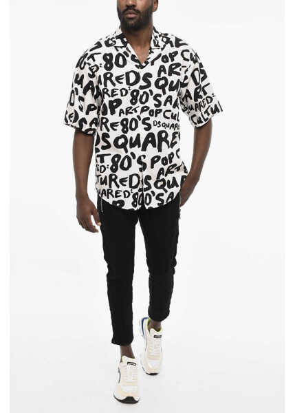 Blugi drepti DSQUARED2 Black Bull Dark Wash Jeans With Zip Black Barbati (BM 18026767) 4