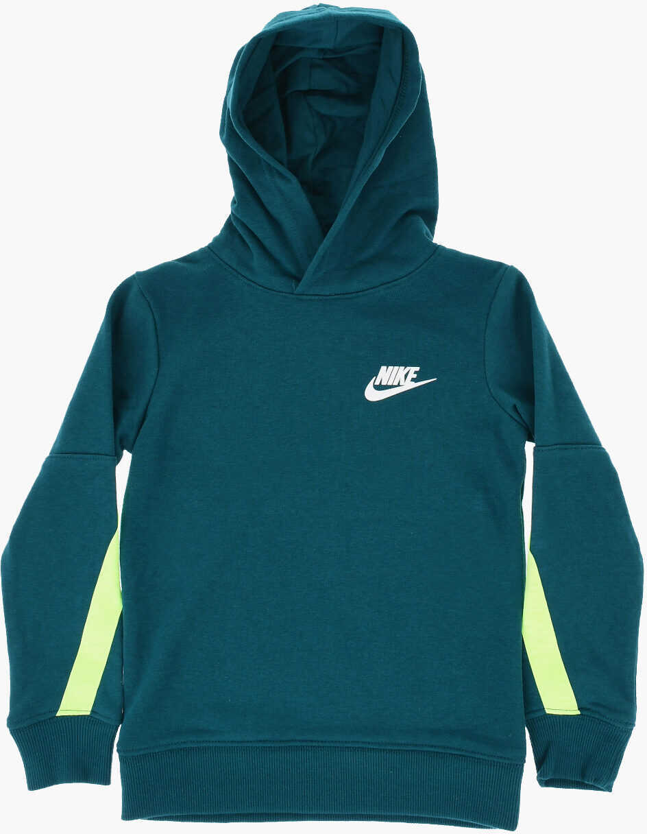 Bluze de trening Nike Brushed Cotton Blend Hoodie And Joggers Set With Printed Log Green Baieti (BM 18026773) 2